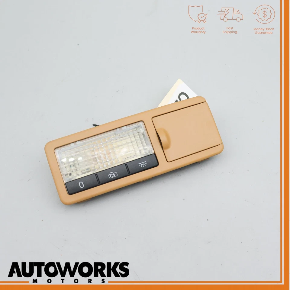 03-10 Lámpara de lectura de luz domo superior izquierda trasera Porsche Cayenne 957 beige OEM Foto 2 de 4