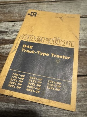 CAT Caterpillar D4E Tractor Crawler Owner Operator Operation Manual book guide