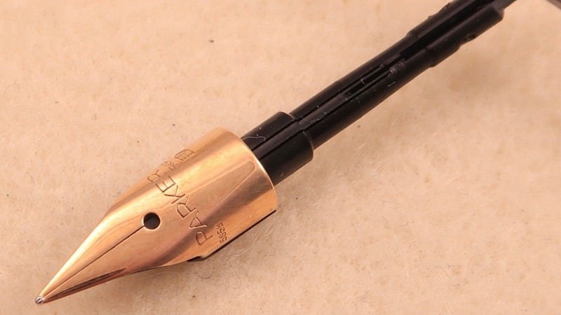 Parts 14K Gold Fine Nib Parker 75 sterling silver lacqe fountain pen France