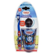 New Kids Blue Thomas the Train Brush Buddies Toothbrush Set W/ Cap Cup