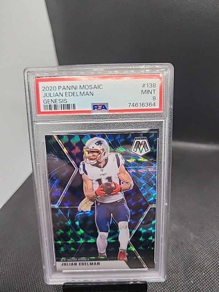 2020 Panini Mosaic - Julian Edelman #138 Genesis Mosaic Prizm Patriots PSA 9 🔥