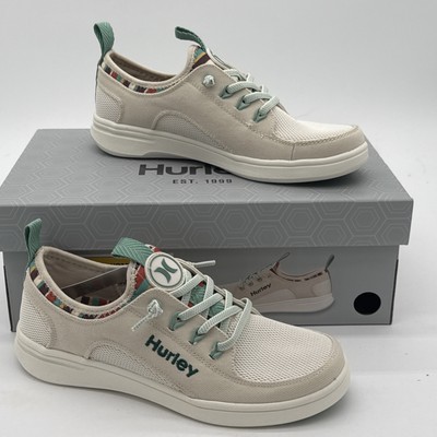 Hurley Castaic Womens Size 6 Casual Sneaker Shoe Beige Slip On Memory Foam  NEW