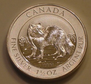 2014 .9999 Silver $8 Canada ARCTIC FOX 1.5 oz Actual SILVER Weight GEM BU