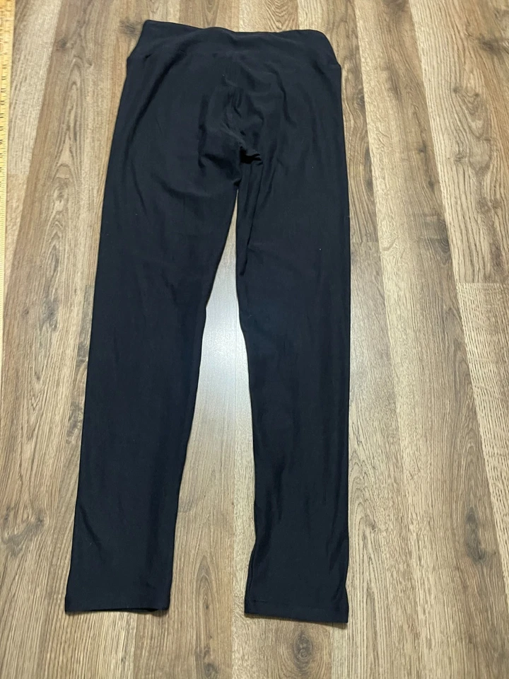 LulaRoe Leggings, Women's One Size, Black, Pants, Pull On Solid - Image 2 of 4