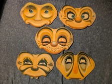 1930s Set Of 5 HUMOUROS CARDBOARD MASKS - Mad...