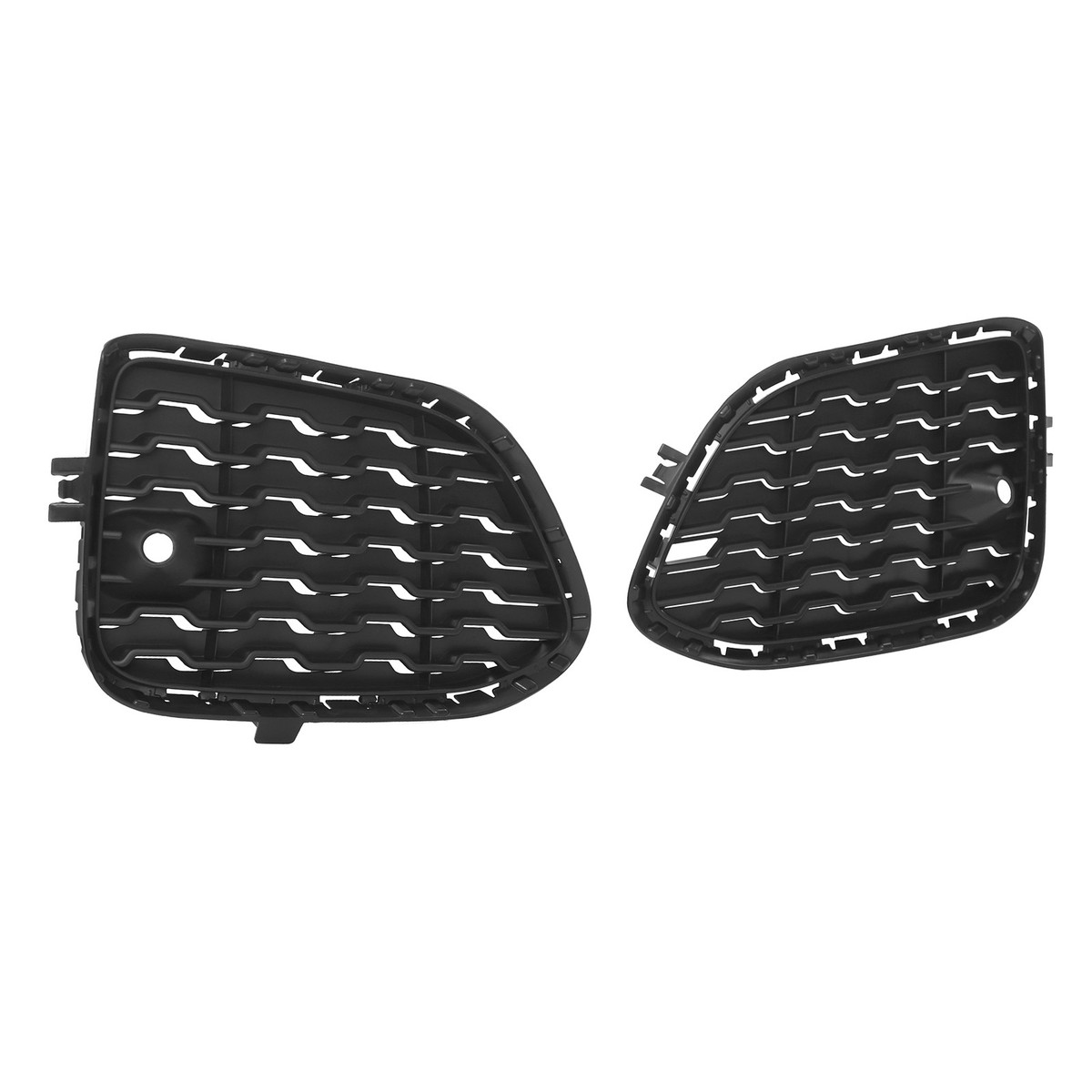 Pair Of Fog Light Covers For 2015-2017 BMW X3 & X4 (F25, F26) – Glossy Black ABS Grille Trim