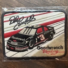 Vintage Dale Earnhardt Sr. #3 Racing Patch – Black Car & Signature – Rare NASCAR