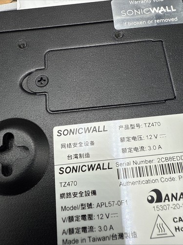 SonicWall TZ470 02-SSC-6796 Network Security Firewall /w PSU * Transfer ready * - Picture 3 of 5