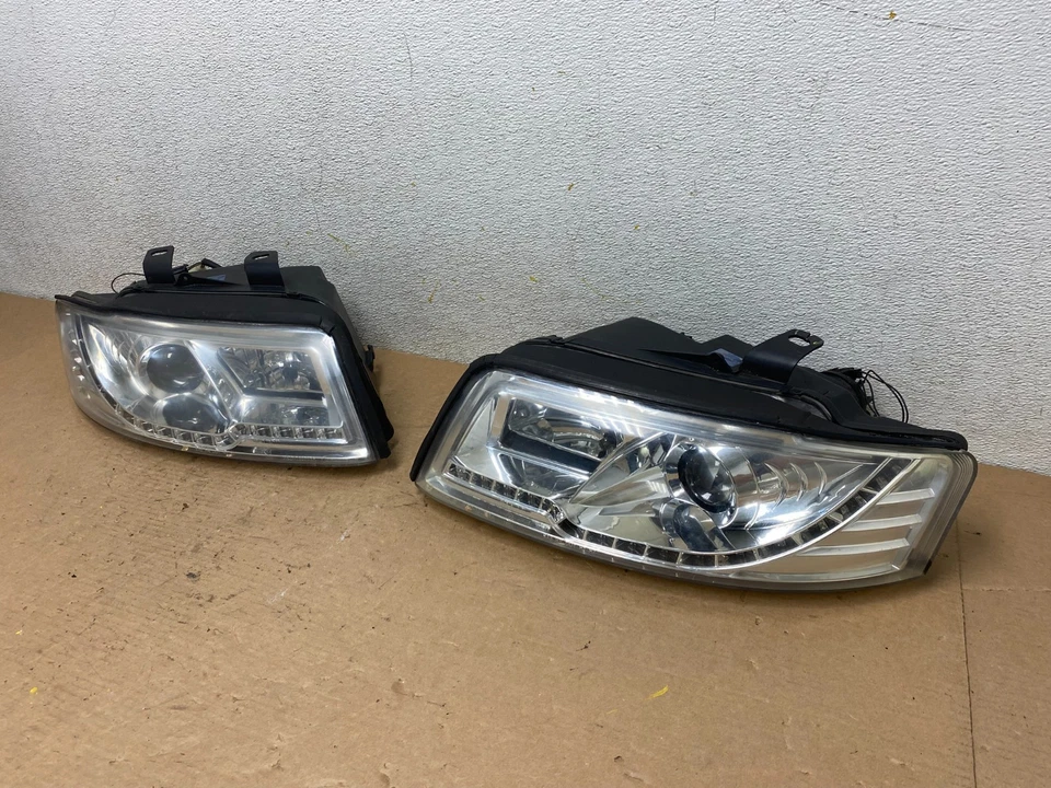 Juego faros LED cromados izquierda + derecha audi a4 2000 a 2004 p1022 dg Foto 2 de 4