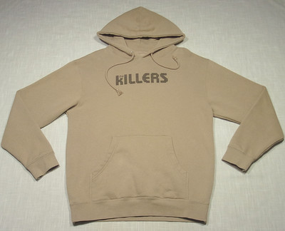 Used THE KILLERS Concert Tour Hoodie Sweatshirt (Tan) IMPLODING THE MIRAGE! M