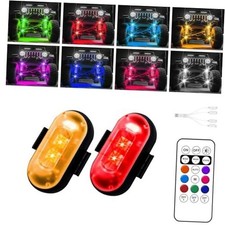 Wireless LED Lights for Car, High-Brightness Wireless Rock Lights with 8 2pcs