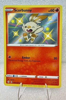 SCORBUNNY SV015/SV122 LP SHINY RARE HOLO SHINING FATES POKÉMON CARD TCG