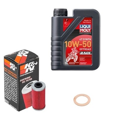 K&N Ölfilter Set LiMol 10W-50 Off. Race 1L für Sherco SEF 450 R Racing Bj.2018