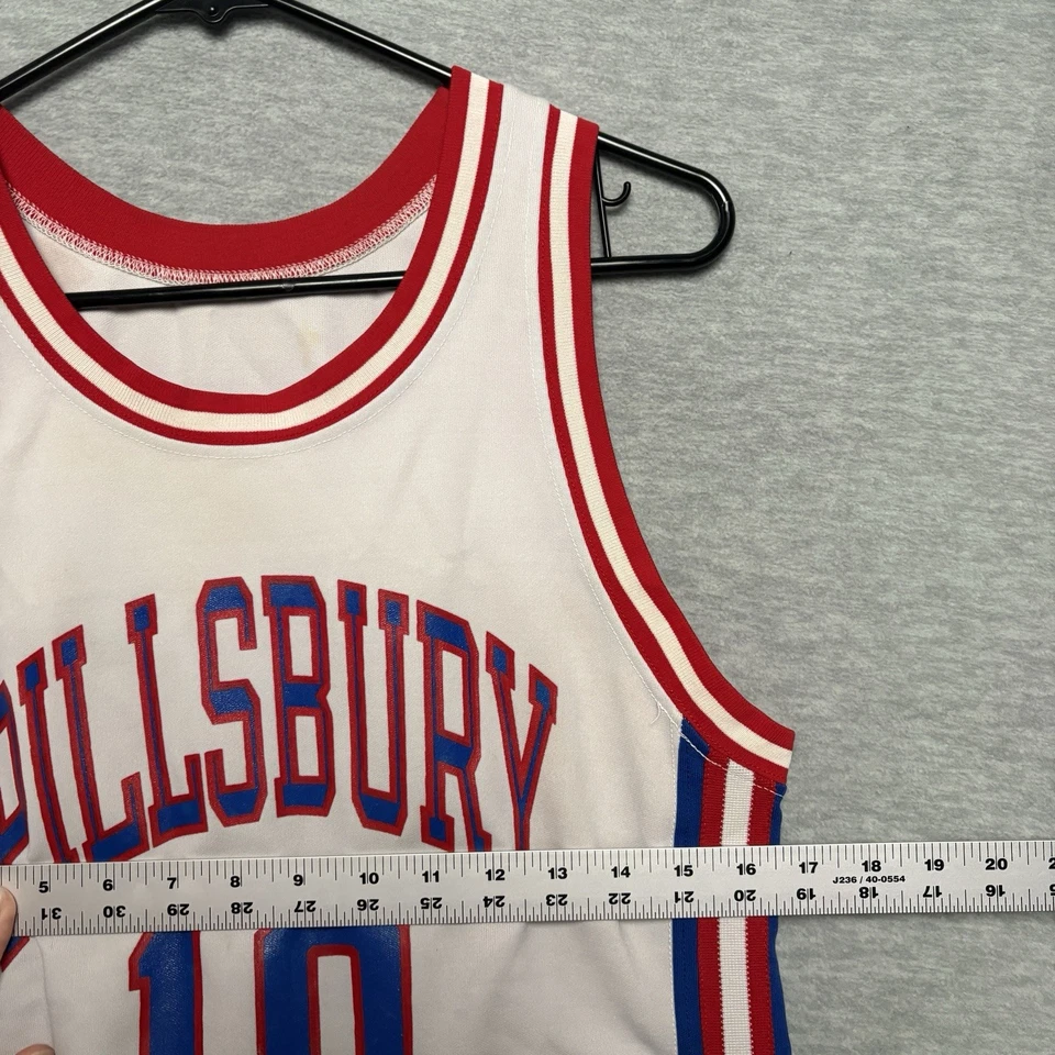 Camiseta deportiva de baloncesto mediana vintage de los 80 Champion Pillsbury para hombre RARA Foto 3 de 4