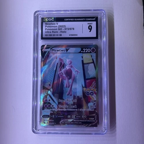 2022 Pokemon Mewtwo V 072/078 Pokémon GO Holo Ultra Rare CGC 9