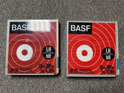 2x BASF DP 26 Reel Tape - 13cm / 360m - 5in. / 1200ft - NOS SEALED 2x