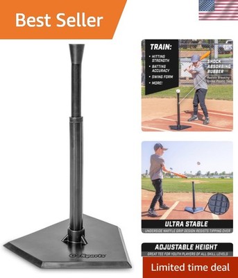 Baseball & Softball Batting Tees - Choose Jr. or Standard - Adjustable Rubber...