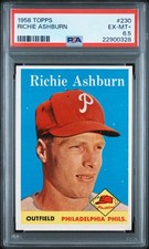 1958 TOPPS #230 RICHIE ASHBURN PSA 6.5