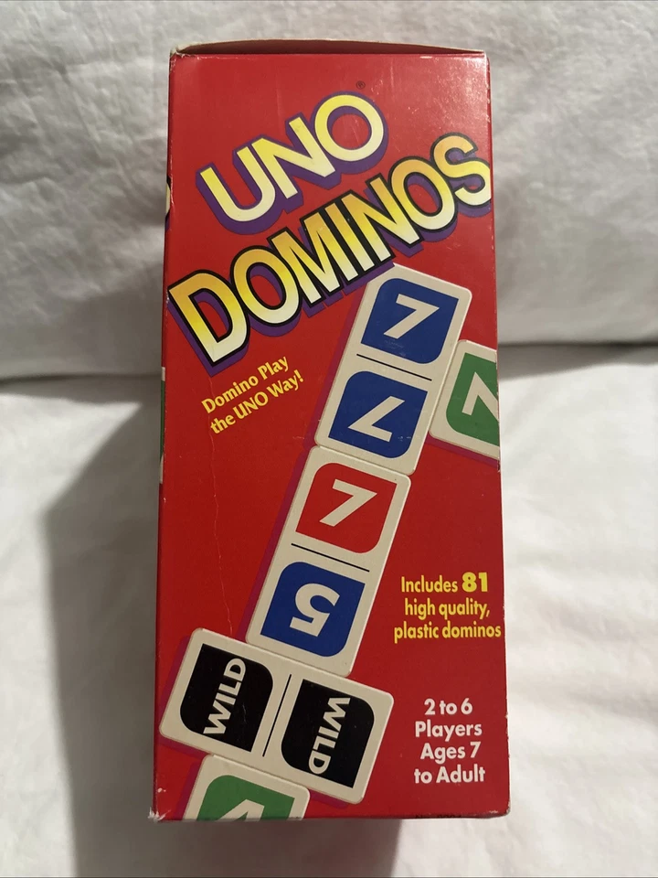 Vintage UNO Dominos Mattel 1994 Game Combination 81 Domino Tiles 2-6 Players 7+ - Image 3 of 4
