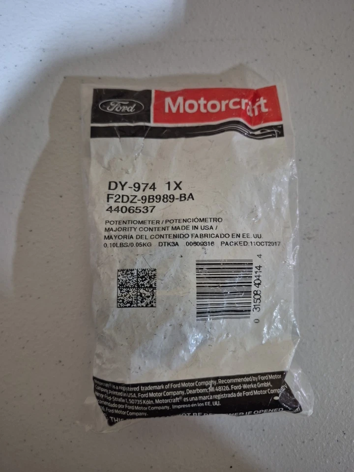 Sensor de posición del acelerador DY-974 F2DZ9B989BA Motorcraft Foto 3 de 3