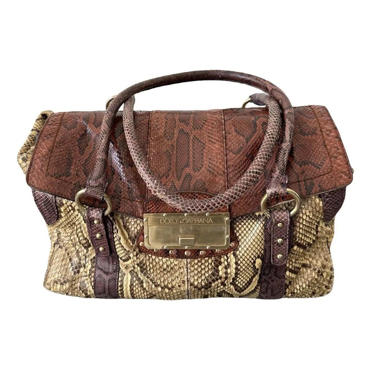 DOLCE&GABBANA パイソン柄 ショルダーバッグ Vintage Dolce and Gabbana $7,500 Multicolor Python Shoulderbag