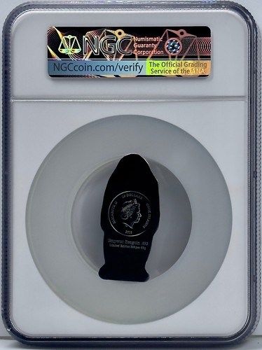 2018 Cook Islands Emperor Penguin 88g Silver Antiqued NGC MS 70 High Relief 999 - Picture 2 of 2