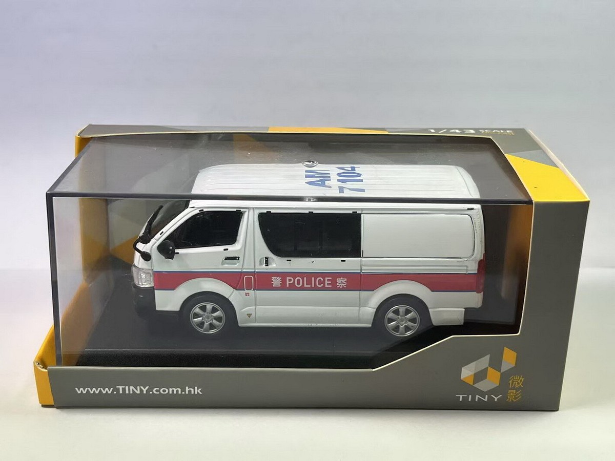 TINY Model 1/43 Scale Hiace Van Hong Kong Police Diecast Car Model