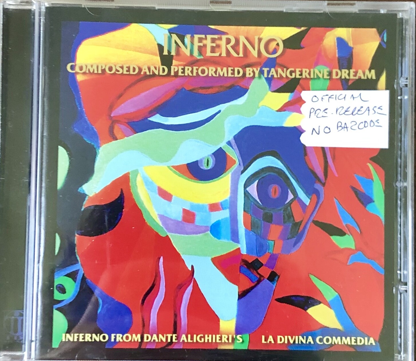 TANGERINE DREAM Inferno CD (2002) TDI Music Official PreRelease NO