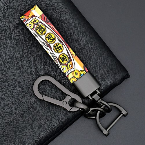 Fashion Modern Relief Craft Chinese Style Premium PU Microfiber Leather Keychain - Picture 20 of 25