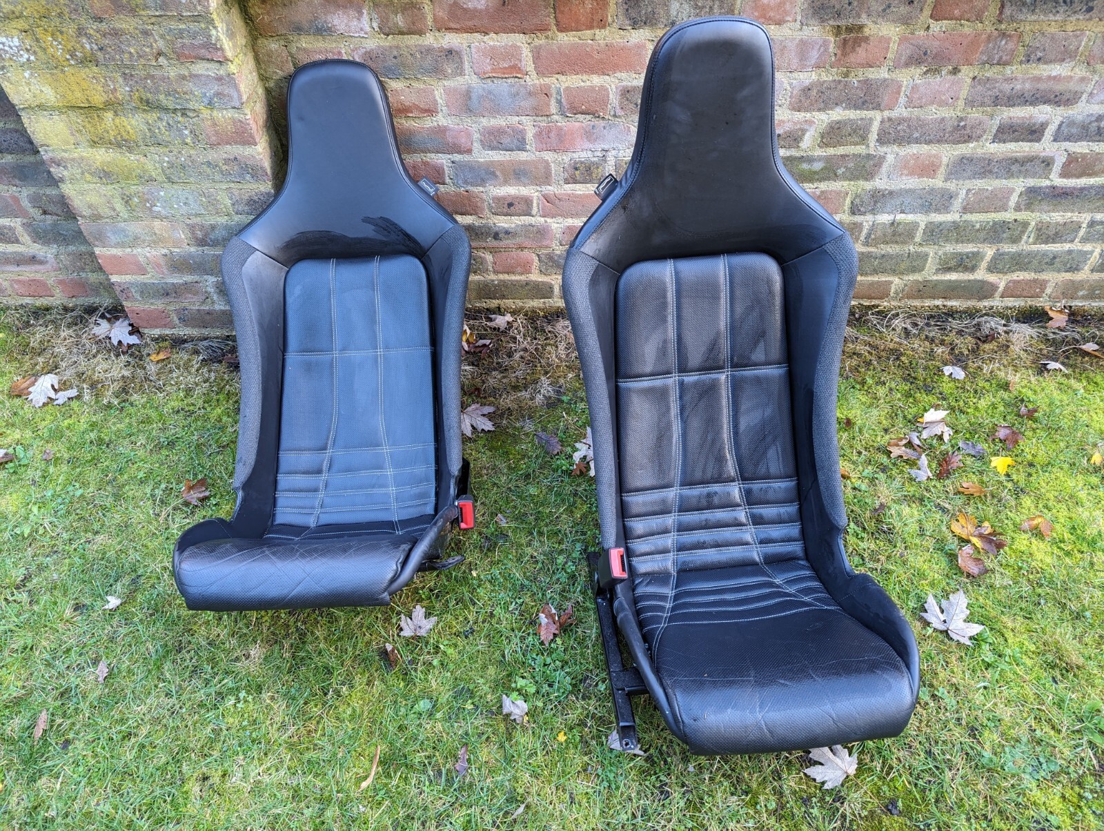 2 LOTUS ELISE S2 S3 BLACK LEATHER SEATS eBay