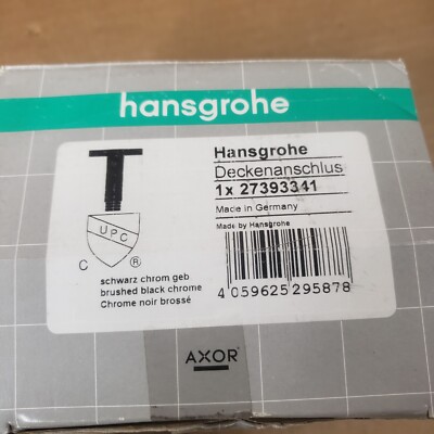 Hansgrohe 27393341 Raindance E Ceiling Mount Shower Arm In Brushed Black Chrome