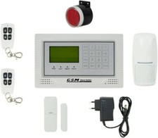 ANTIFURTO SISTEMA ALLARME WIRELESS KIT COMBINATORE TELEFONICO GSM SMS SENSORE