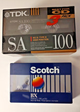 TDK SA 100 Scotch BX 90 Audio Cassettes Sealed Lot of 4 Tapes New