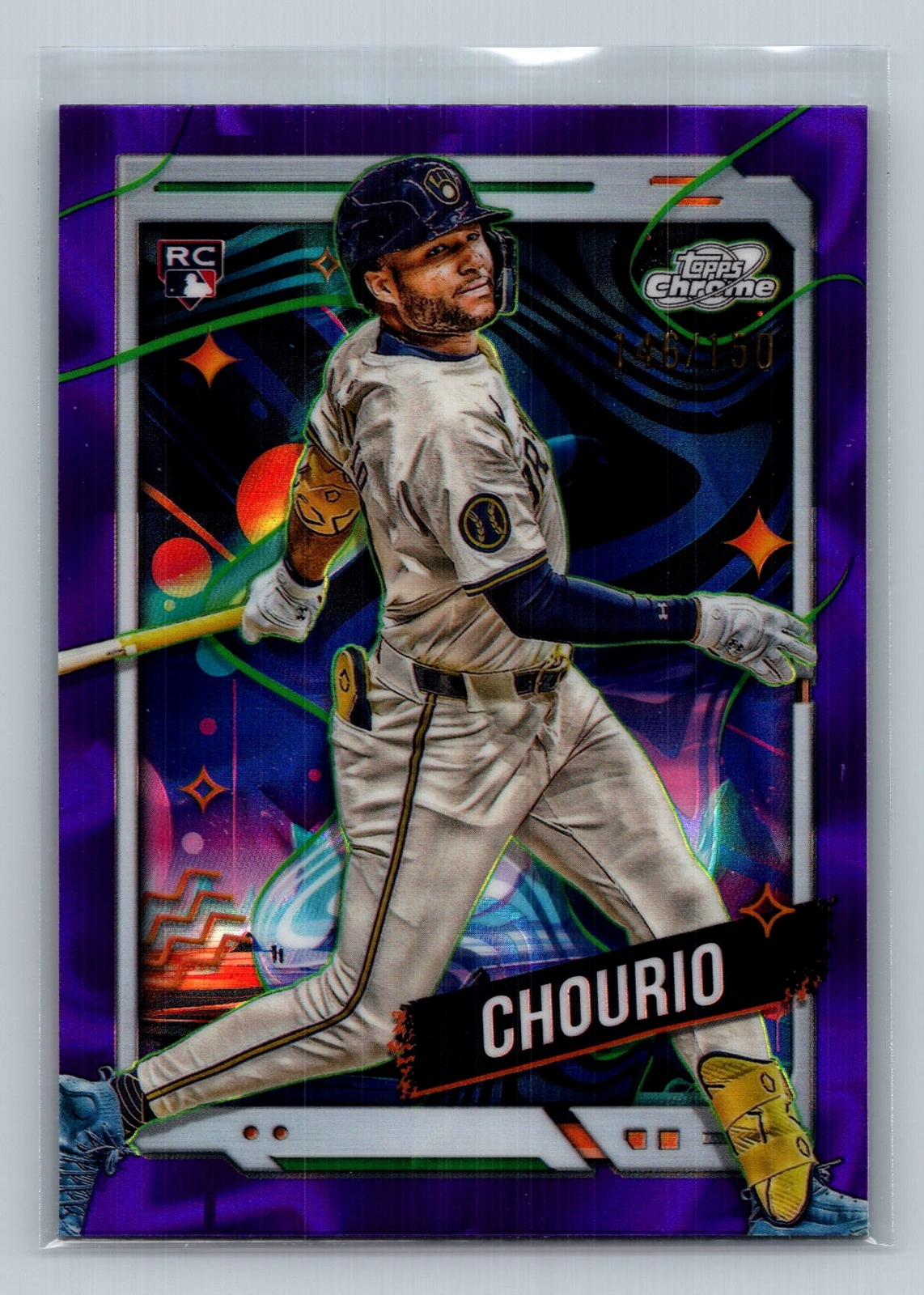 2024 Topps Chrome Cosmic Jackson Chourio Purple /150