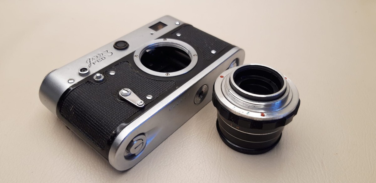 FED-3、induster-61 Vintage camera FED 3 Soviet Union Lens: Industar-61 L/D 2.8