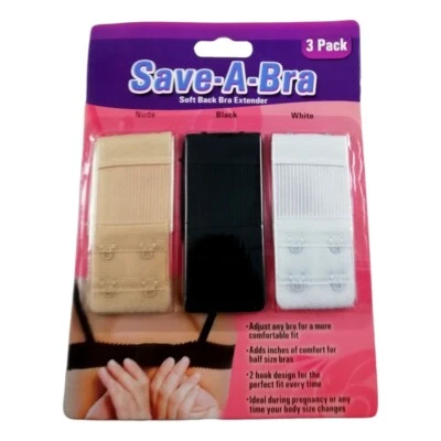 3 Rallonges Extensions Bretelles Flexibles de Soutien Gorge Fermoir à Crochets - Photo 1/2