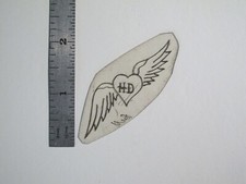 vtg 1960s Tattoo Flash acetate stencil HD Wings and Heart signed HAR2