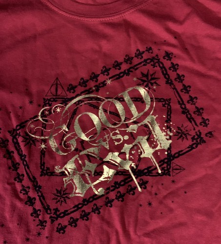 Harry Potter The Deathly Hallows Good VS Evil WB Movie Promo T-Shirt NWOT Girly - Picture 2 of 6