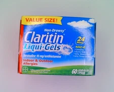 Claritin Liqui-Gels Non-Drowsy Allergy Relief Capsules - 60 Count, 03/26