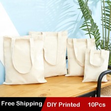 10pcs 3D Sublimation Blank Canvas Bag Multipurpose Shopping Bag DIY Heat Press