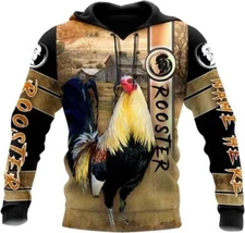 Personalized Rooster 3D HOODIE Christmas Gift Best Price Halloween Gift Us Size