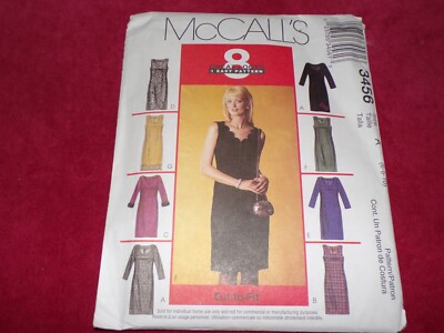   McCALL'S #3456 - LADIES ( 8 STYLE ) SUMMER or WINTER DRESS PATTERN 6-22 FF
