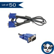 Lot of 50 VGA SVGA 15-Pin Cord Cable M to M Multiple Lengths - A