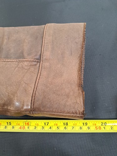 PROTOTYPE braune Leder-Bikerjacke mit durchgehendem Reißverschluss hergestellt in Argentina Herren Medium - Bild 20 von 21
