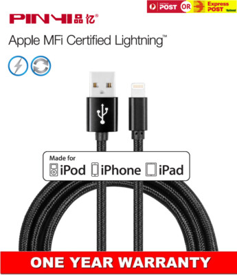 3M MFI Certified Lightning Data Sync Charger Cable For iPhone XS XR X 8+ 8 7 6S