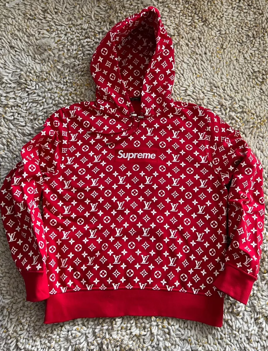 Pre-owned Louis Vuitton Supreme Lv Box Logo Hoodie Hooded