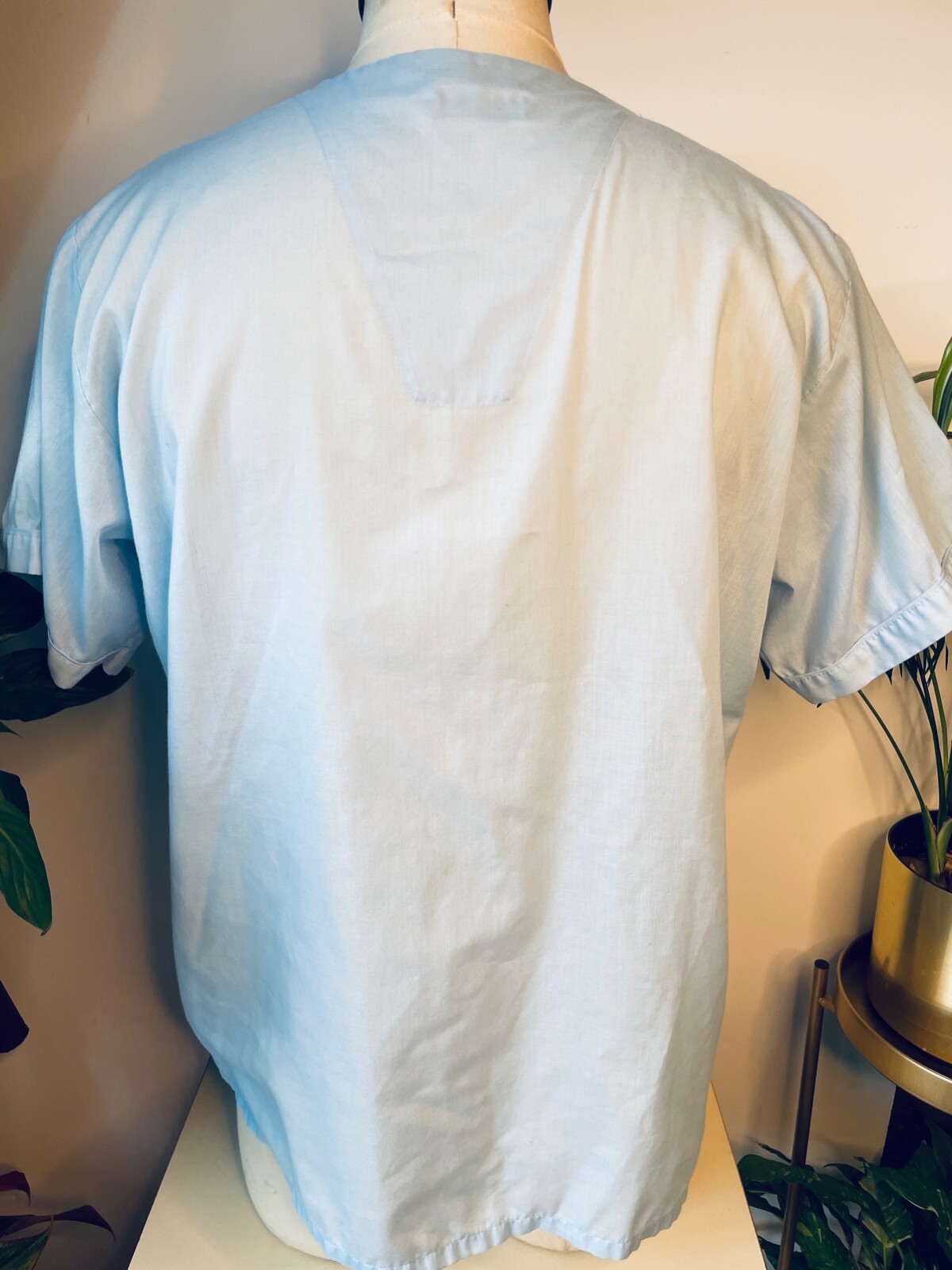 VINTAGE YSL YVES SAINT LAURENT HOMEWEAR L'HOMME ANNI 60 BLU PIGIAMA UOMO LOUNGE TOP L