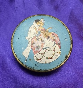 La-May Sport Vanity Poudre L’Ame Vintage Mirrored Powder Tin
