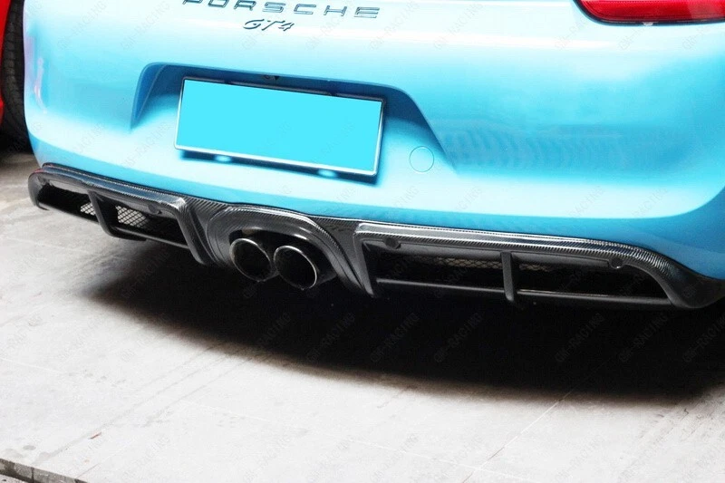 Labio difusor trasero estilo carbono 981 GT4 para Porsche Cayman 2014-2016 Foto 4 de 4