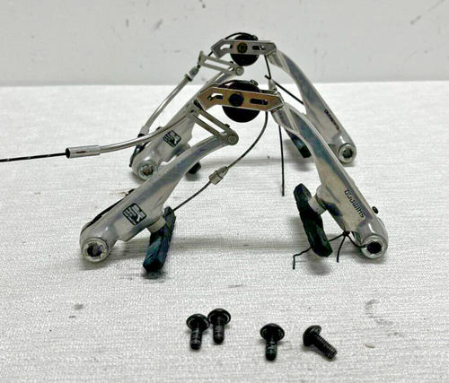 Paire D'Étriers De Frein V-Brake Shimano BR-M600 Deore VTT Vintage - Années 90 - Argent